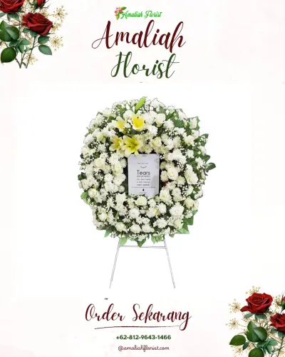 Krans Bunga Duka Cita di Manukan Kulon
